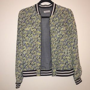 Silk Floral Equipment Bomber